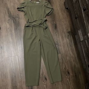 Calvin Klein • Army Green Jumpsuit • Size 6 •